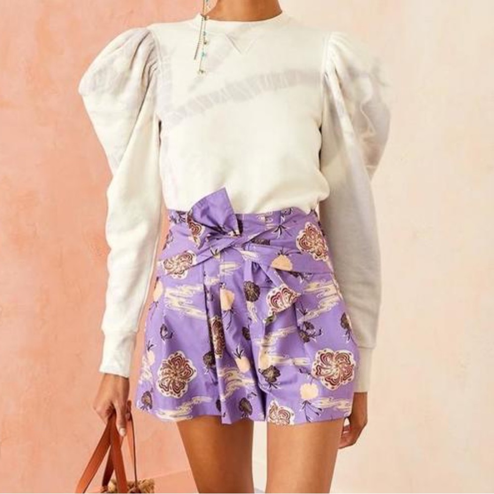 Ulla Johnson Paloma Pleated Belted Short Size 4